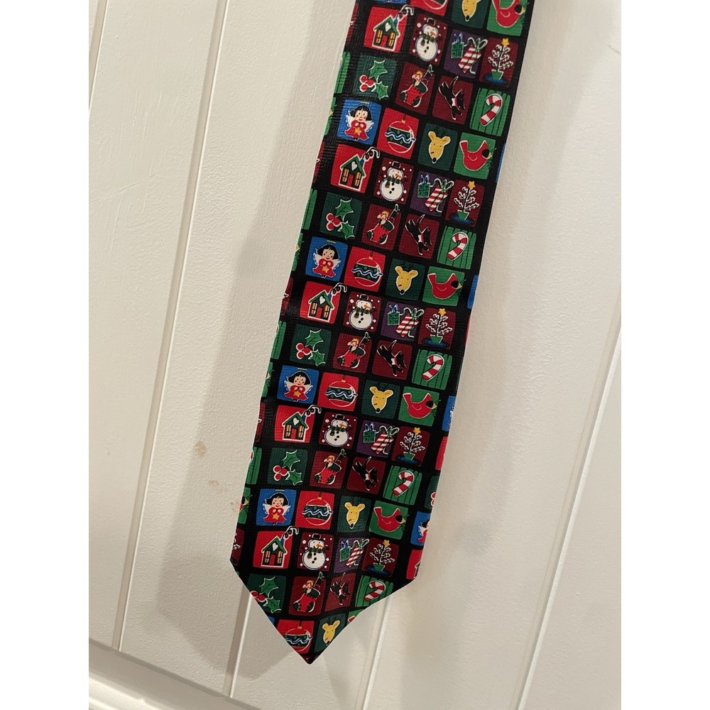 Addiction Men's Neck Tie Christmas Tree Reindeer‎ Angel Vintage